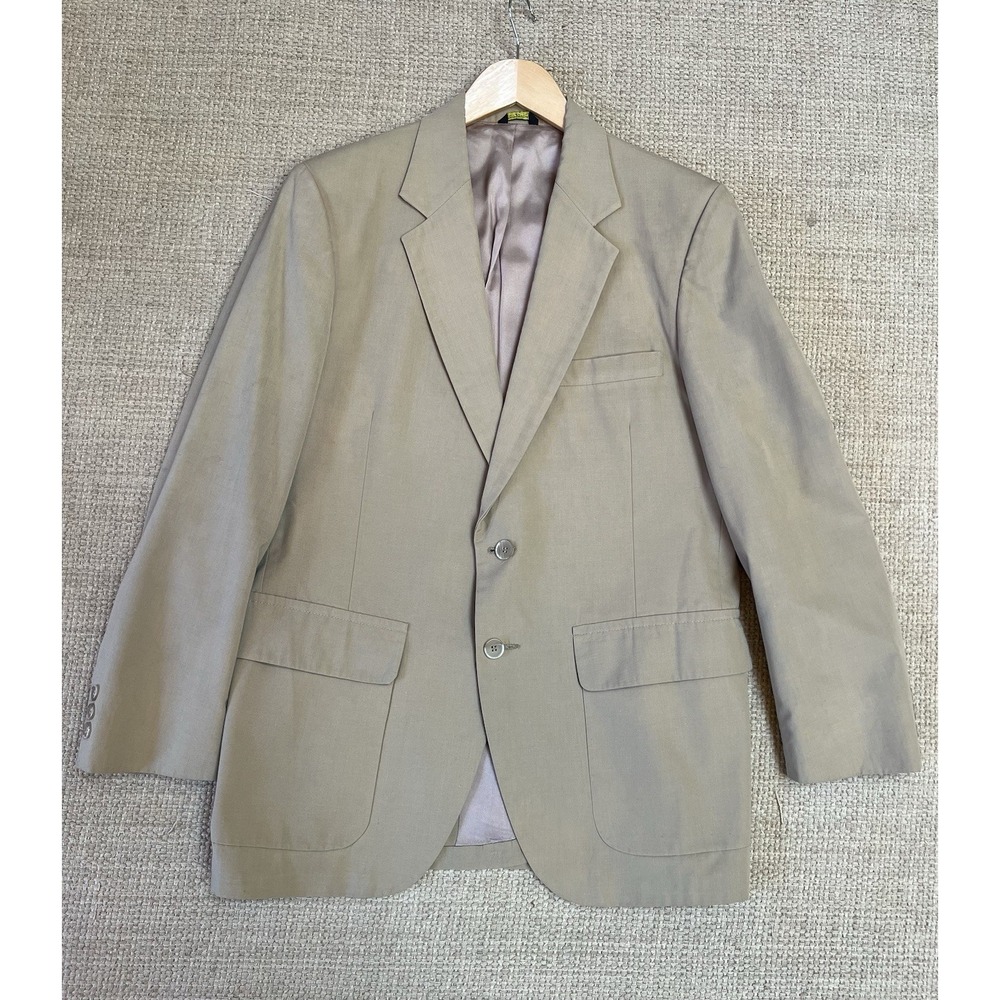 Vintage Montgomery Ward Men's Suit Flared Leg Size 42R Khaki